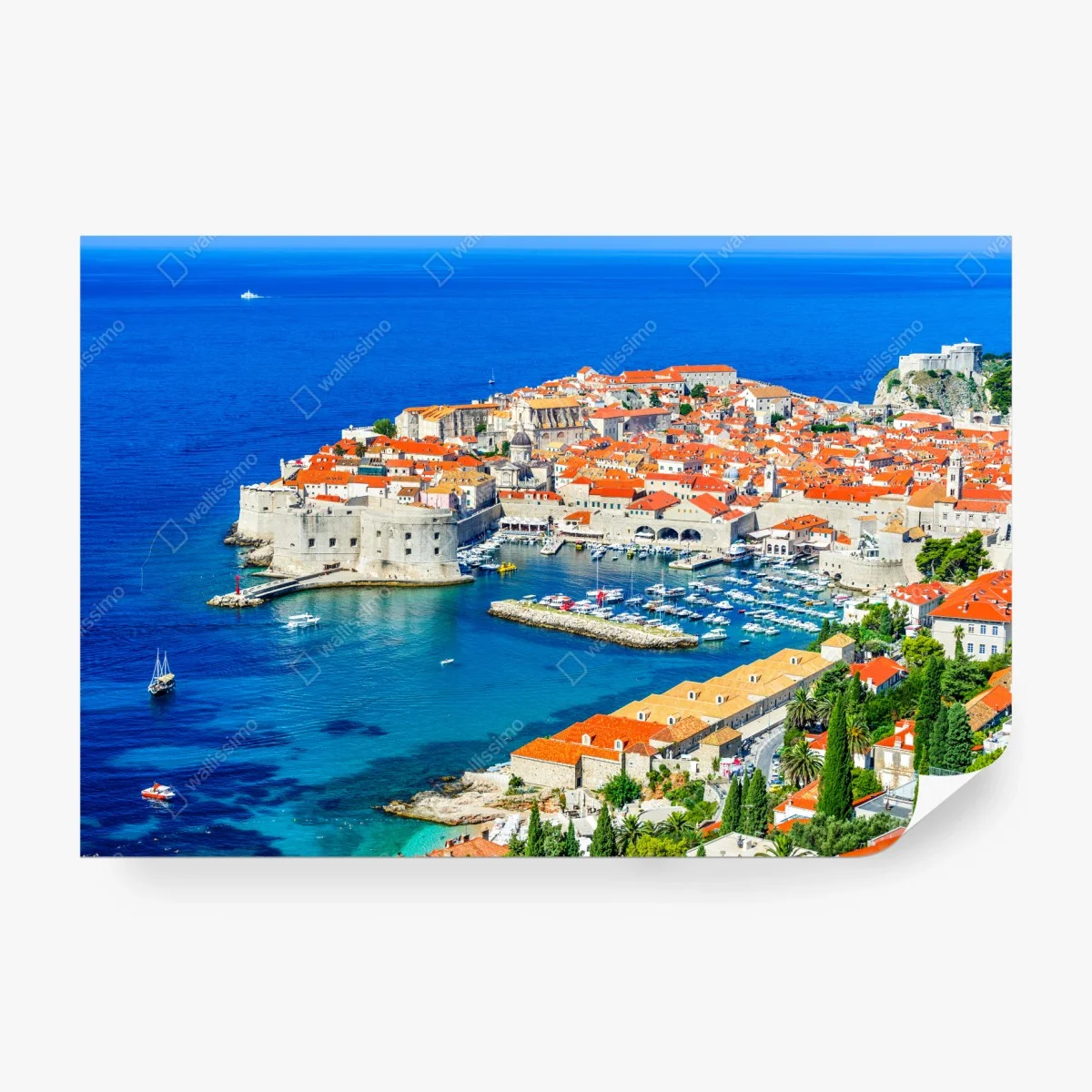 Fotomural impresión panorámica de Dubrovnik y la costa dálmata – Pixers®