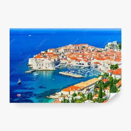 Fotomural impresión panorámica de Dubrovnik y la costa dálmata – Pixers®