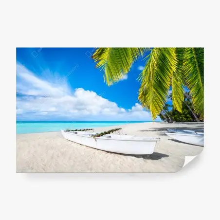 Fotomural paraíso tropical junto al mar – Pixers®