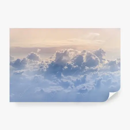 Fotomural paisaje celeste nubes iluminadas al amanecer – Pixers®