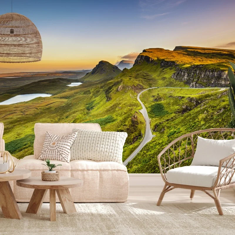 Fotomural puesta de sol en Quiraing, Isla de Skye