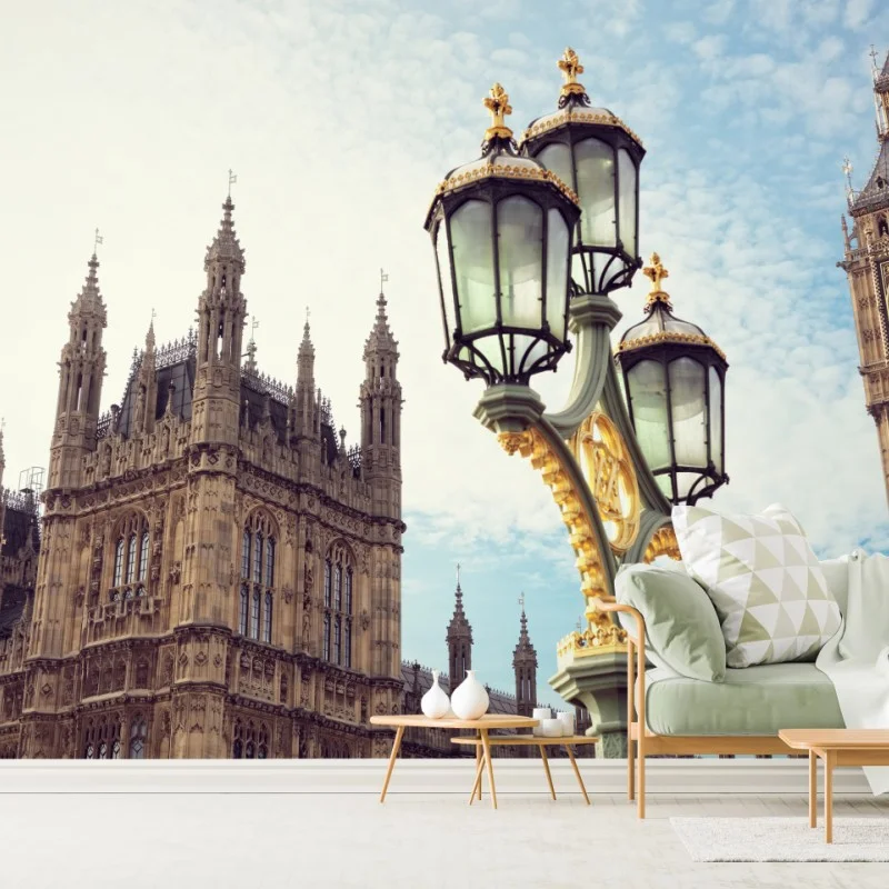 Fotomural vistas icónicas de Big Ben y el Palacio de Westminster en Londres