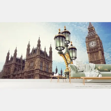 Fotomural vistas icónicas de Big Ben y el Palacio de Westminster en Londres – Pixers®