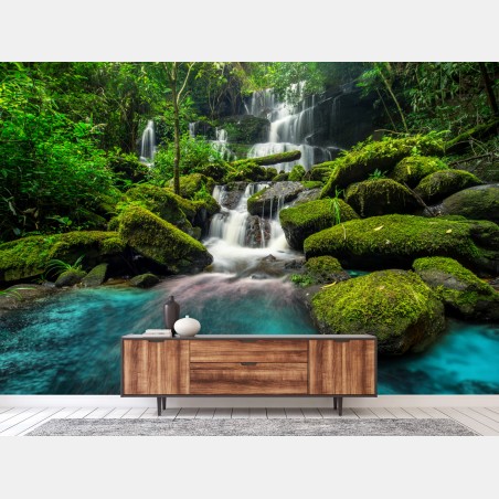 Fotomural oasis de cascadas en Phu Tub Berk, Tailandia – Pixers®