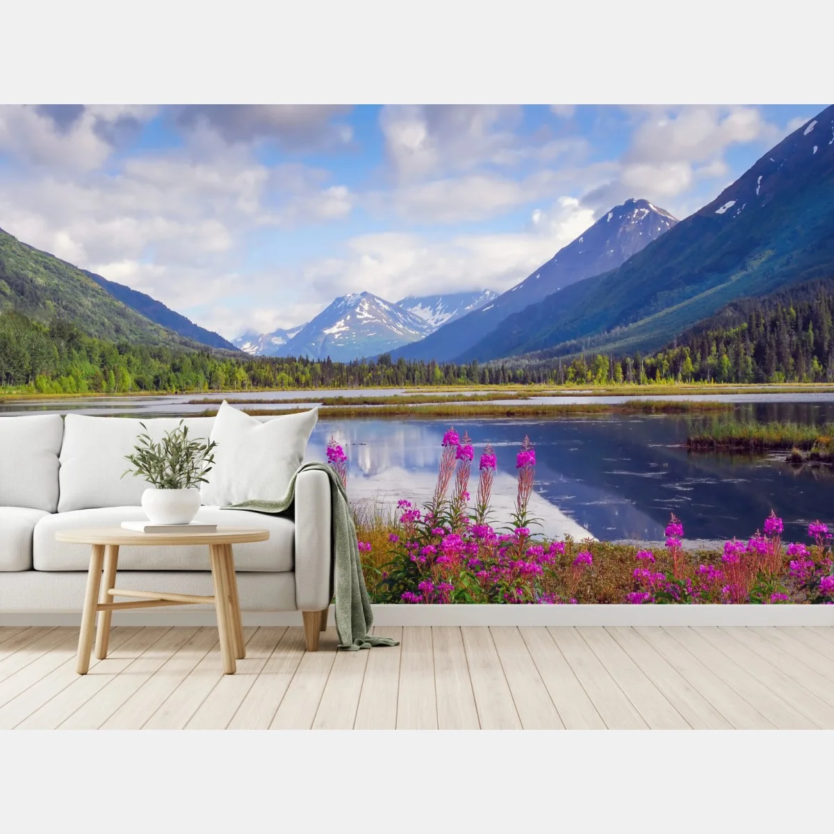Fotomural amanecer en Tern Lake, Alaska: paisaje de montañas y lago – Pixers® Fotomural amanecer en Tern Lake, Alaska: paisaje de montañas y lago – Pixers®