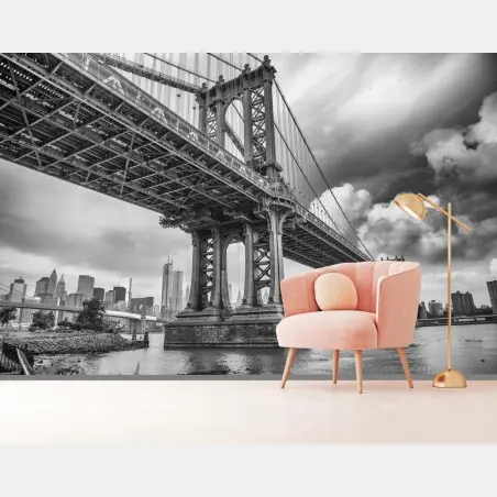 Fotomural gran angular del puente Manhattan – Pixers®
