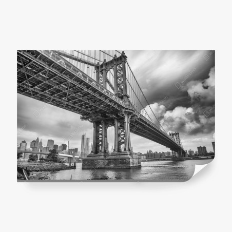 Fotomural gran angular del puente Manhattan – Pixers®