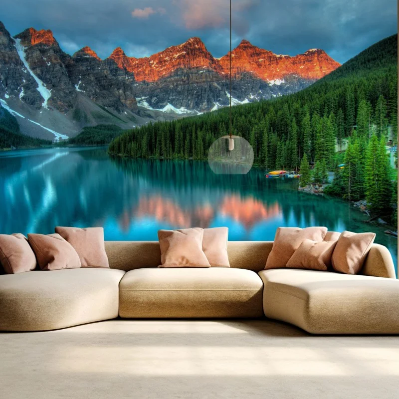 Fotomural amanecer en Moraine Lake, Banff