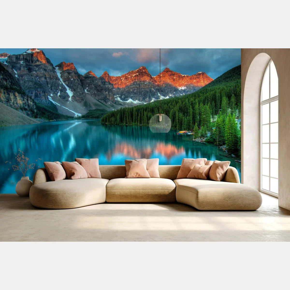 Fotomural amanecer en Moraine Lake, Banff – Pixers® Fotomural amanecer en Moraine Lake, Banff – Pixers®
