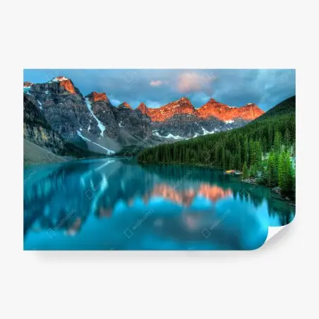 Fotomural amanecer en Moraine Lake, Banff – Pixers®