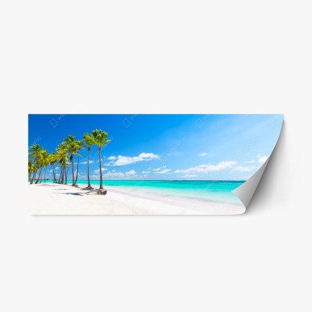 Pegatina reposicionable playa paradisíaca en Punta Cana – Pixers®