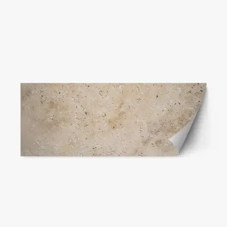 Pegatina reposicionable textura de piedra travertina beige para decoración – Pixers®