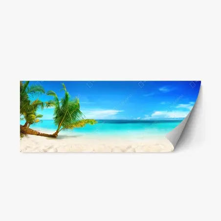 Pegatina reposicionable paraíso tropical en la playa – Pixers®