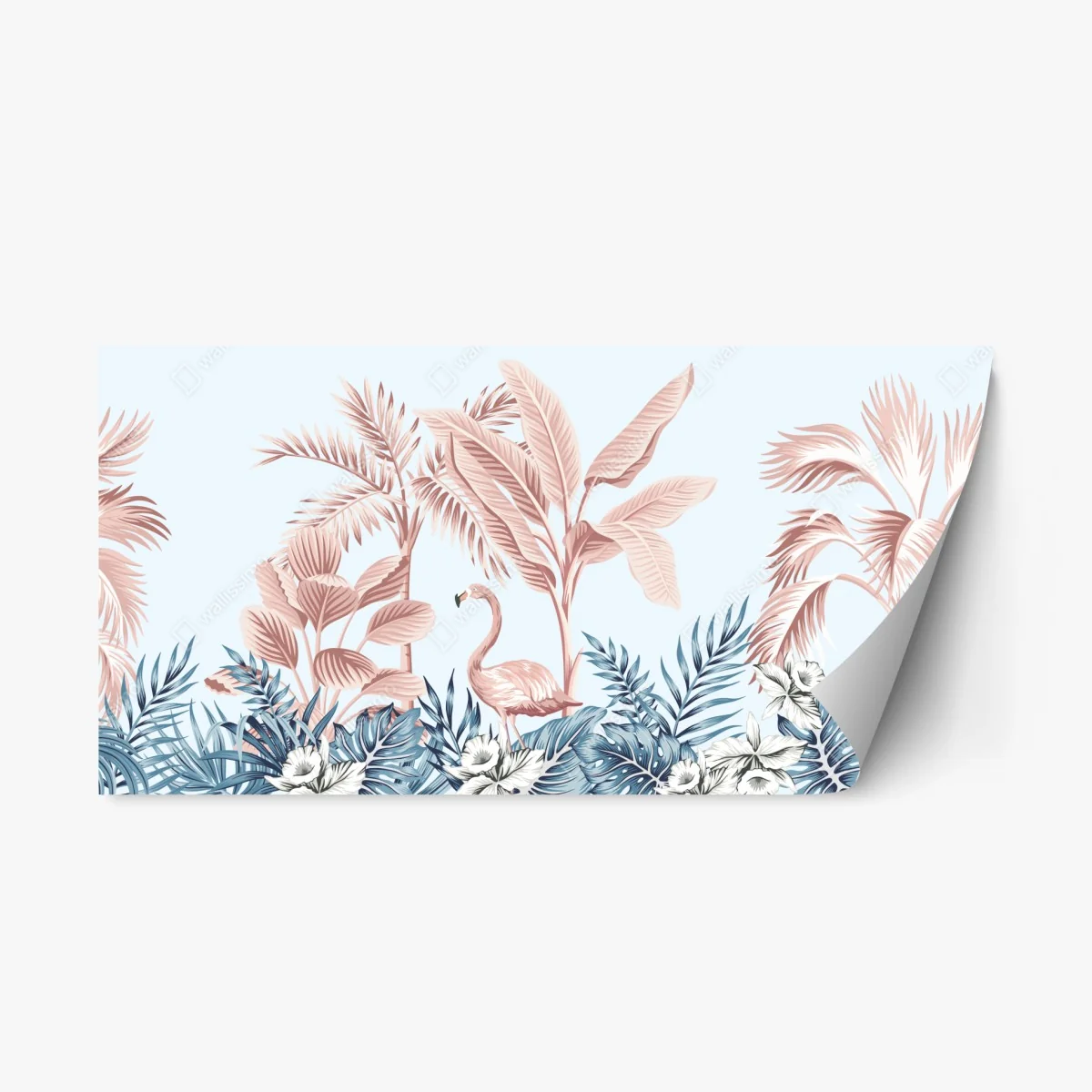 Pegatina reposicionable escena tropical con flamenco en tonos rosa y azul – Pixers® Pegatina reposicionable escena tropical con flamenco en tonos rosa y azul – Pixers®