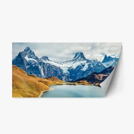 Pegatina reposicionable amanecer en Bachalpsee, Suiza – Pixers®