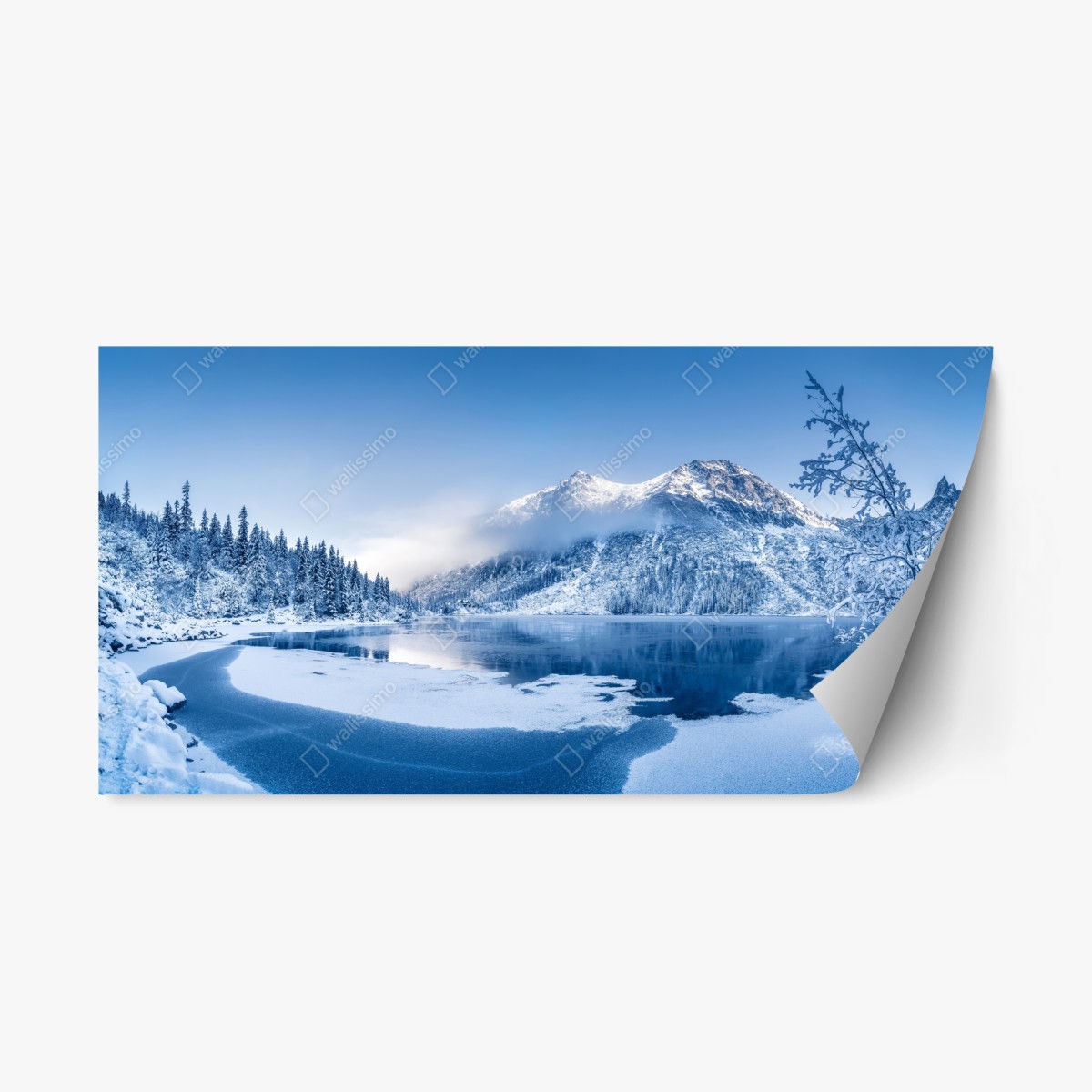 Pegatina reposicionable serenidad invernal en los Alpes – Pixers®