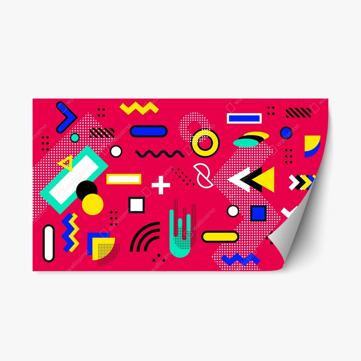 Pegatina reposicionable diseño geométrico pop sobre fondo fucsia – Pixers® Pegatina reposicionable diseño geométrico pop sobre fondo fucsia – Pixers®