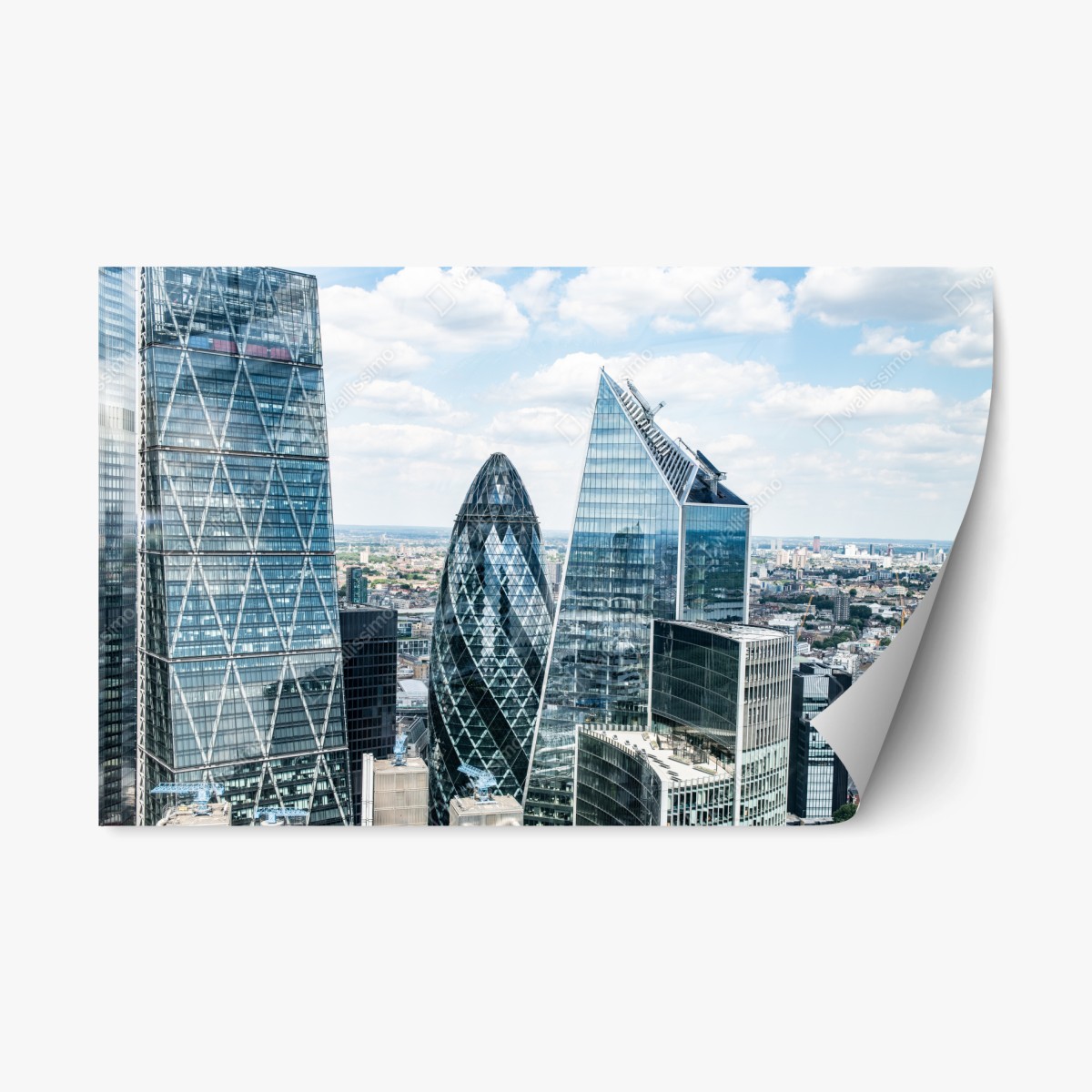 Pegatina reposicionable skyline moderno de Londres – Pixers®