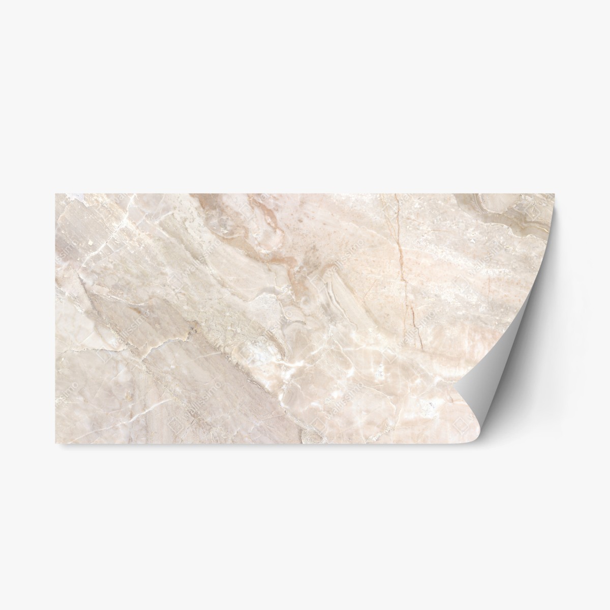 Pegatina reposicionable mármol beige con vetas naturales – Pixers®