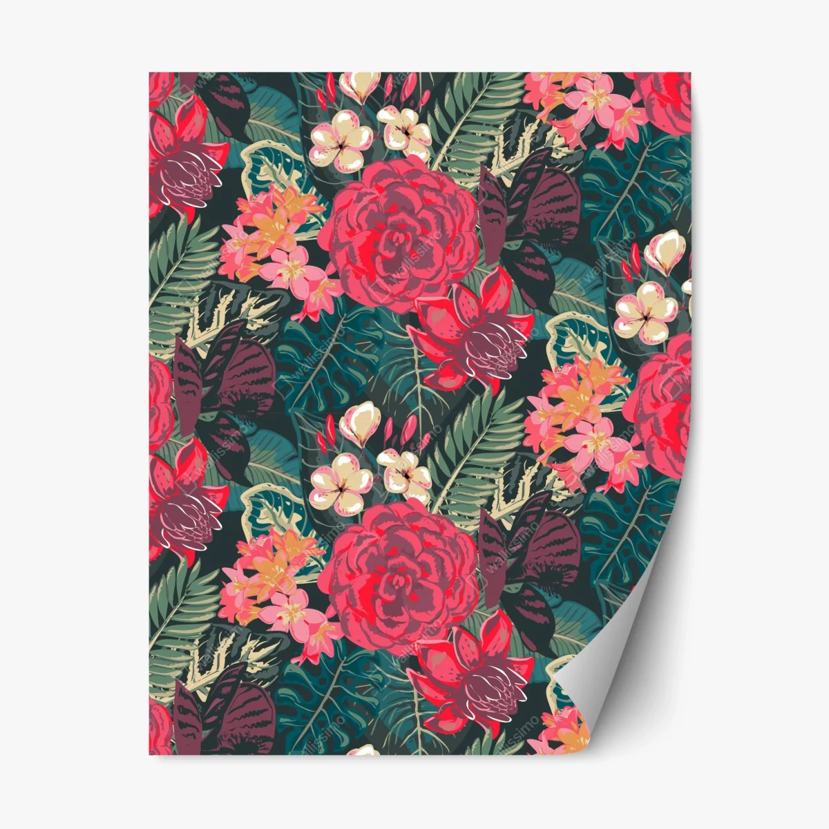 Pegatina reposicionable estampado floral tropical en tonos rojos – Pixers® Pegatina reposicionable estampado floral tropical en tonos rojos – Pixers®