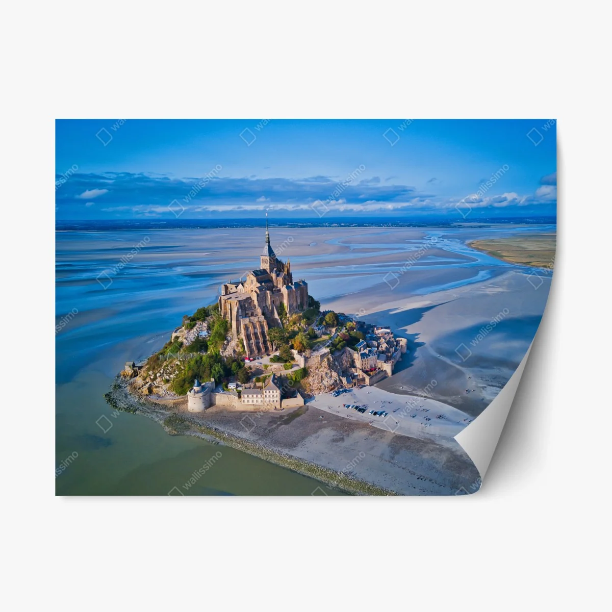Pegatina reposicionable vista aérea de Mont Saint-Michel en marea baja – Pixers® Pegatina reposicionable vista aérea de Mont Saint-Michel en marea baja – Pixers®