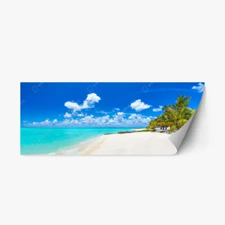 Pegatina reposicionable paraíso tropical en Maldivas – Pixers®