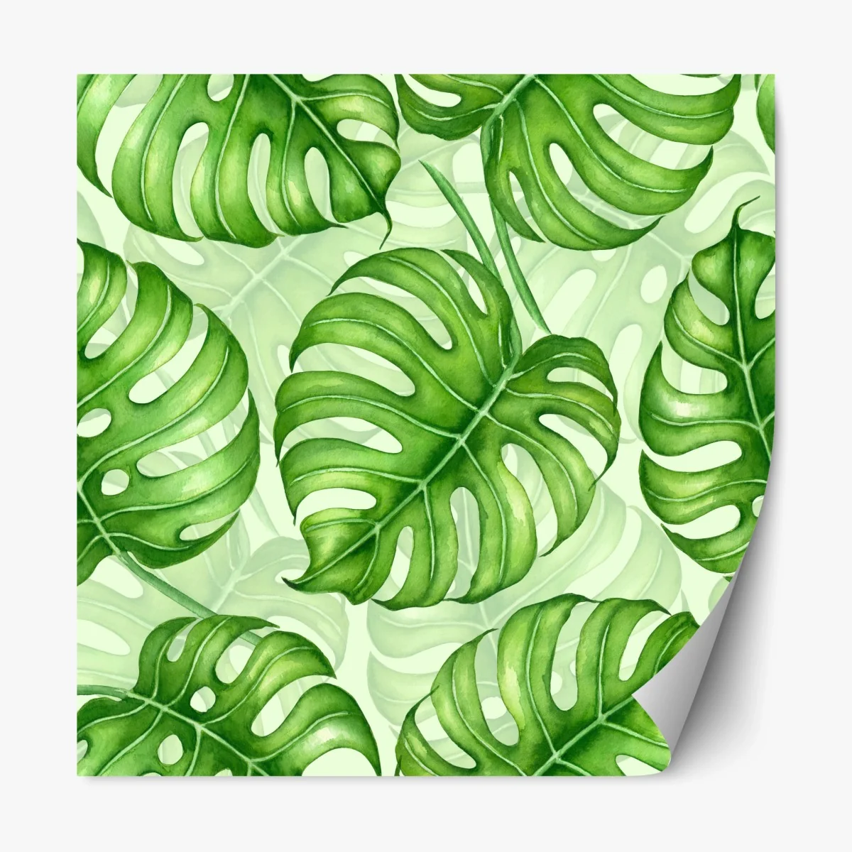 Pegatina reposicionable patrón tropical de hojas de monstera en acuarela – Pixers® Pegatina reposicionable patrón tropical de hojas de monstera en acuarela – Pixers®