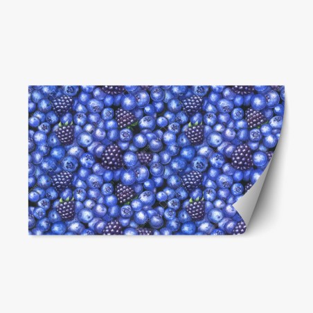 Pegatina reposicionable estampado de arándanos y moras para decoración – Pixers®