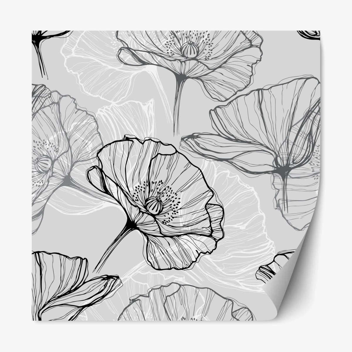Pegatina reposicionable estampado de amapolas en líneas minimalistas – Pixers® Pegatina reposicionable estampado de amapolas en líneas minimalistas – Pixers®