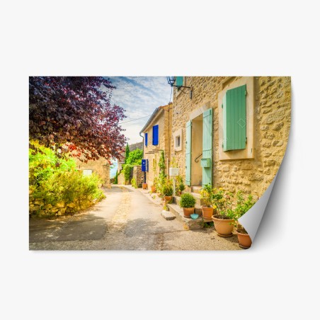 Pegatina reposicionable calle provenzal bañada por el sol – Pixers®