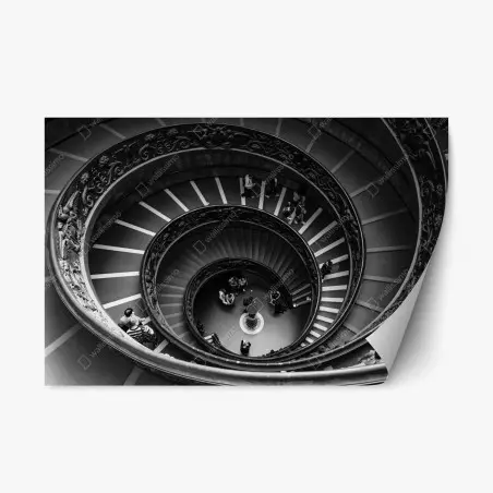 Pegatina reposicionable escalera de caracol barroca en perspectiva – Pixers®