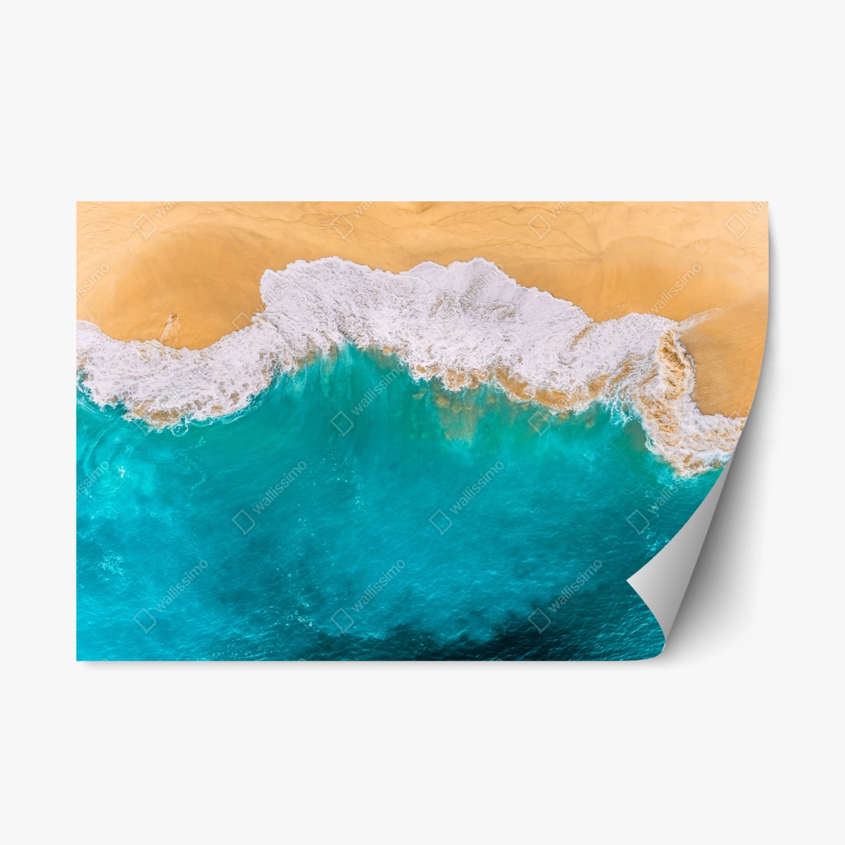 Pegatina reposicionable turquesa infinito en playa de Kelingking, Nusa Penida – Pixers®