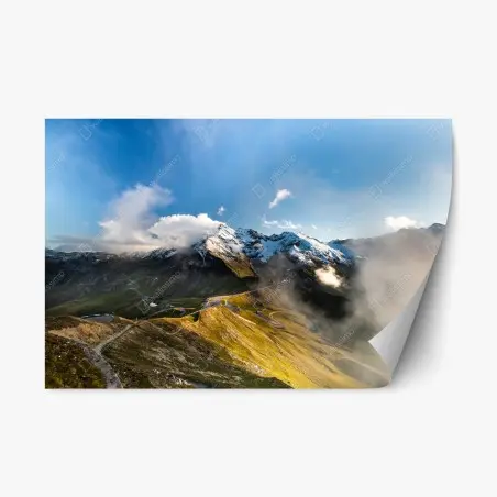 Pegatina reposicionable ruta panorámica del Grossglockner en los Alpes de Austria – Pixers®