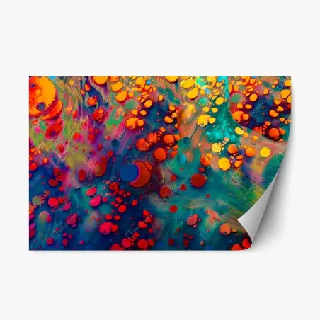 Pegatina reposicionable marmolado psicodélico multicolor – Pixers®
