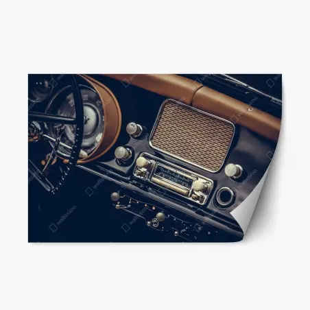 Pegatina reposicionable radio clásica del tablero vintage – Pixers®