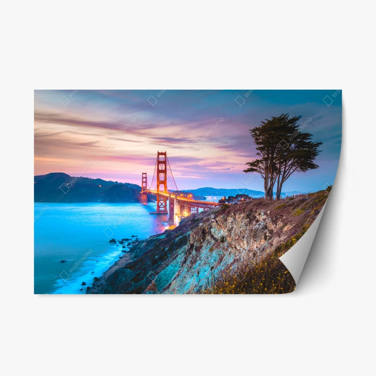 Pegatina reposicionable vistas del puente Golden Gate al atardecer – Pixers® Pegatina reposicionable vistas del puente Golden Gate al atardecer – Pixers®