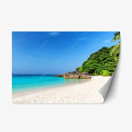 Pegatina reposicionable playa paradisíaca en Similan – Pixers®