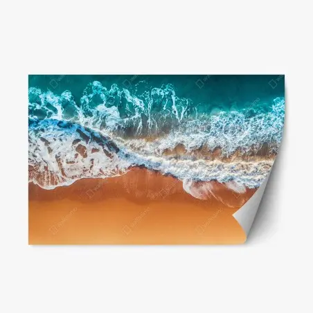 Pegatina reposicionable olas aéreas sobre la playa – Pixers®