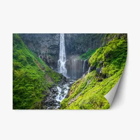 Pegatina reposicionable cascada Kegon en Nikko: paisaje junto al lago Chuzenji – Pixers®