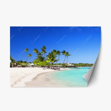 Pegatina reposicionable playa tropical en Cap Cana – Pixers®