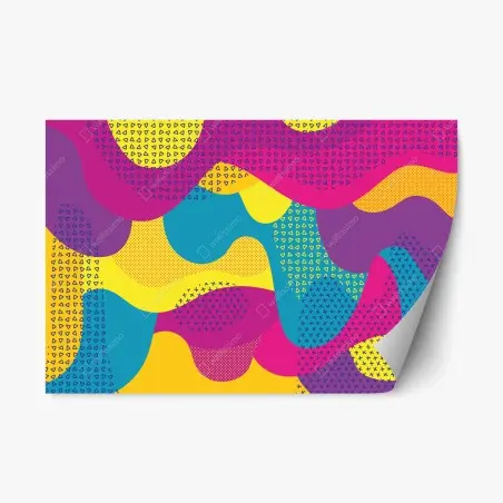 Pegatina reposicionable diseño abstracto colorido para decoración de pared – Pixers®