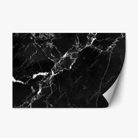 Pegatina reposicionable textura de mármol negro con vetas blancas – Pixers®