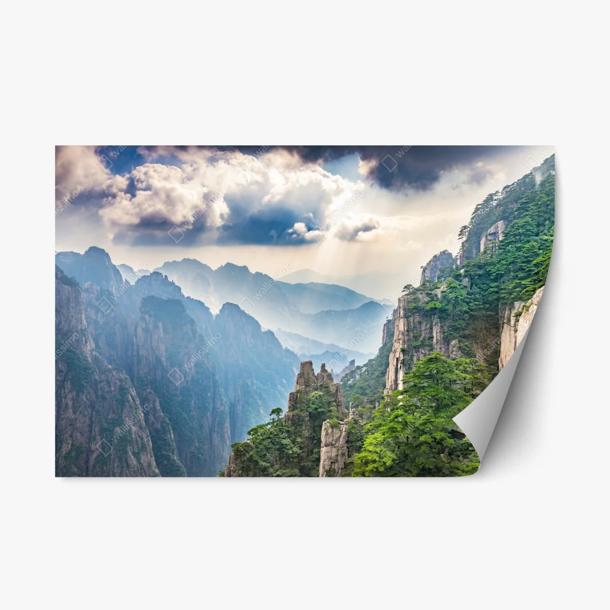 Pegatina reposicionable paisaje de montañas brumosas al amanecer – Pixers® Pegatina reposicionable paisaje de montañas brumosas al amanecer – Pixers®