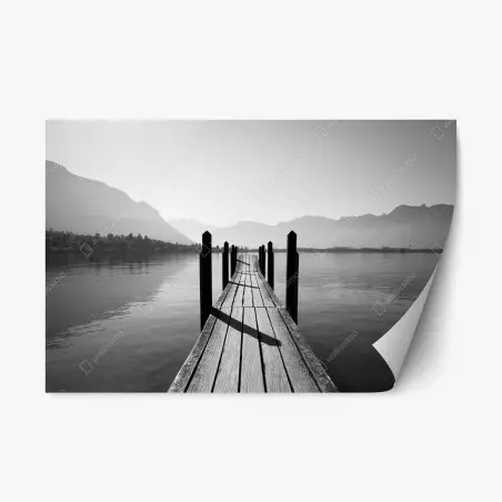 Pegatina reposicionable muelle hacia el horizonte – Pixers®