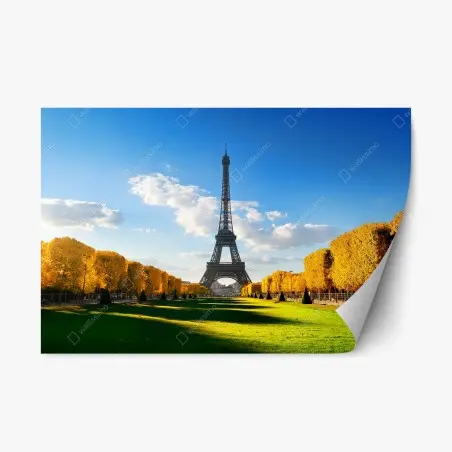 Pegatina reposicionable primavera en el Champs de Mars con la Torre Eiffel, París – Pixers®