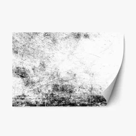 Pegatina reposicionable textura grunge en blanco y negro para decoración – Pixers®
