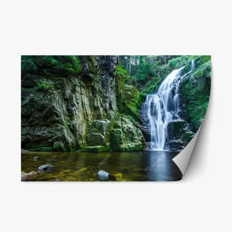 Pegatina reposicionable impresionante cascada de Kamienczyk en Karkonosze – Pixers®