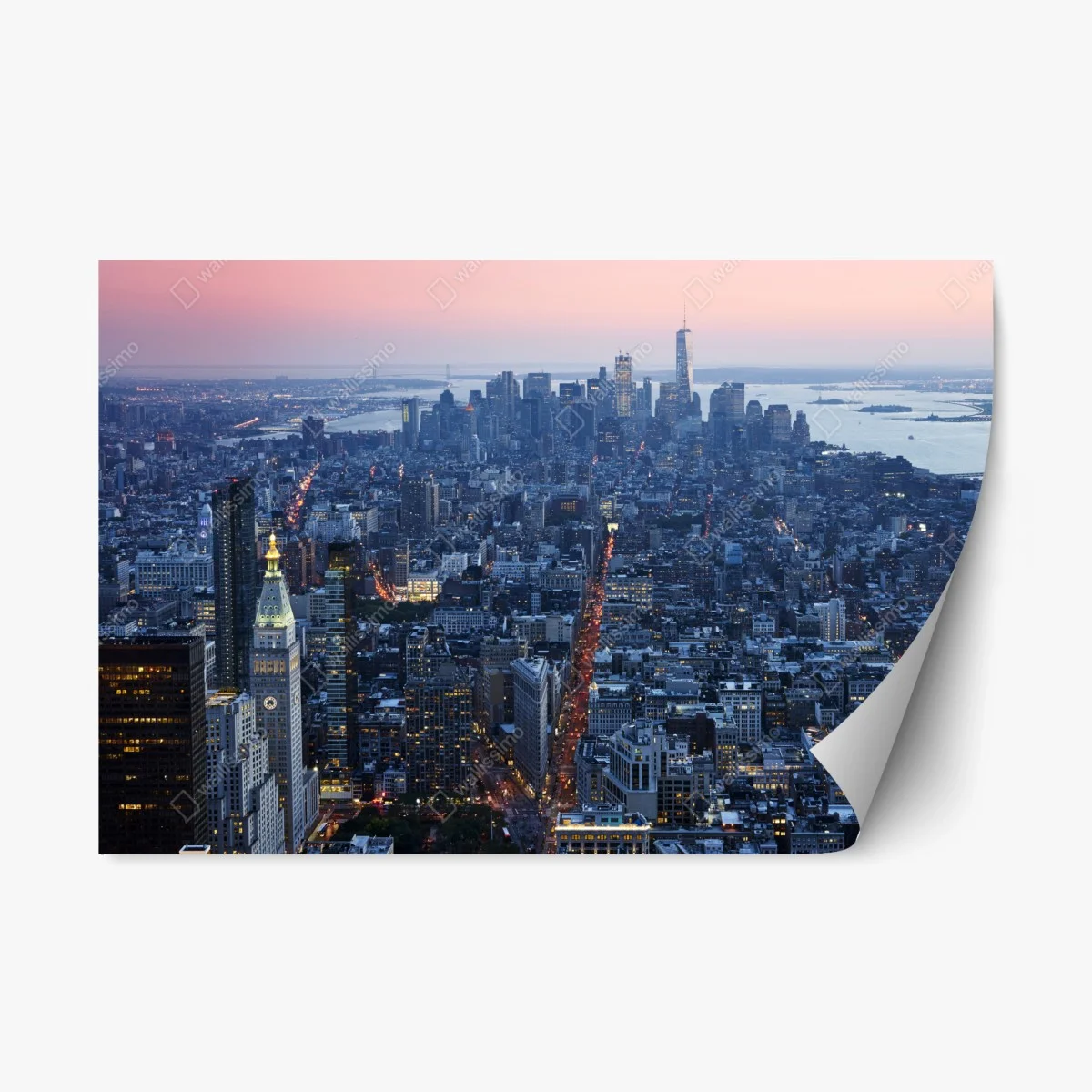 Pegatina reposicionable puesta de sol sobre Manhattan, panorama aéreo urbano – Pixers® Pegatina reposicionable puesta de sol sobre Manhattan, panorama aéreo urbano – Pixers®