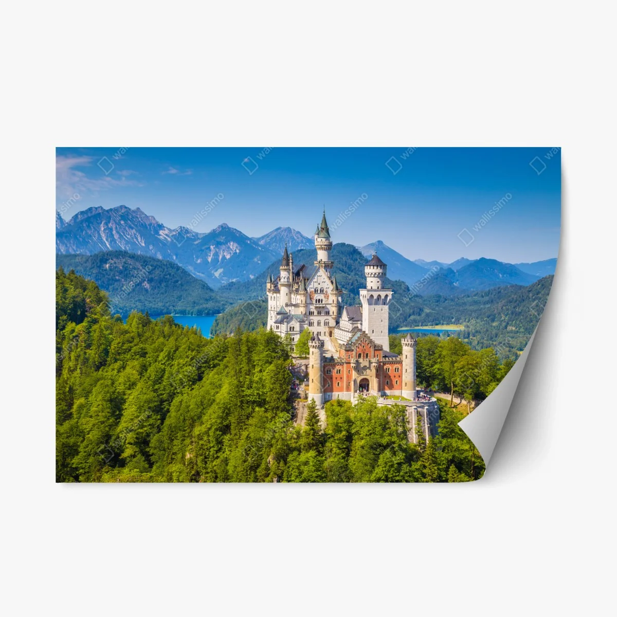 Pegatina reposicionable castillo de cuento entre montañas de Baviera – Pixers® Pegatina reposicionable castillo de cuento entre montañas de Baviera – Pixers®