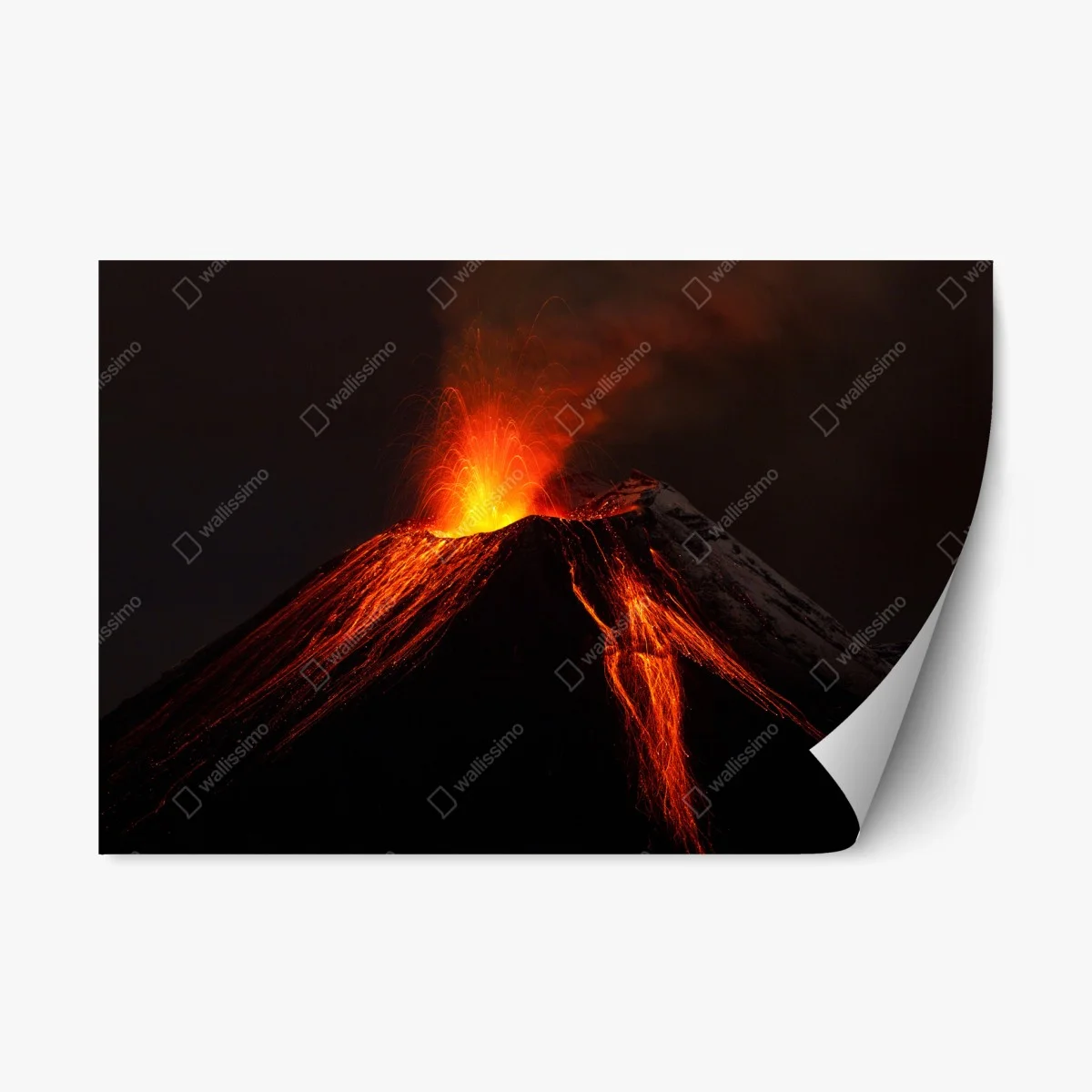 Pegatina reposicionable erupción volcánica nocturna – Pixers® Pegatina reposicionable erupción volcánica nocturna – Pixers®